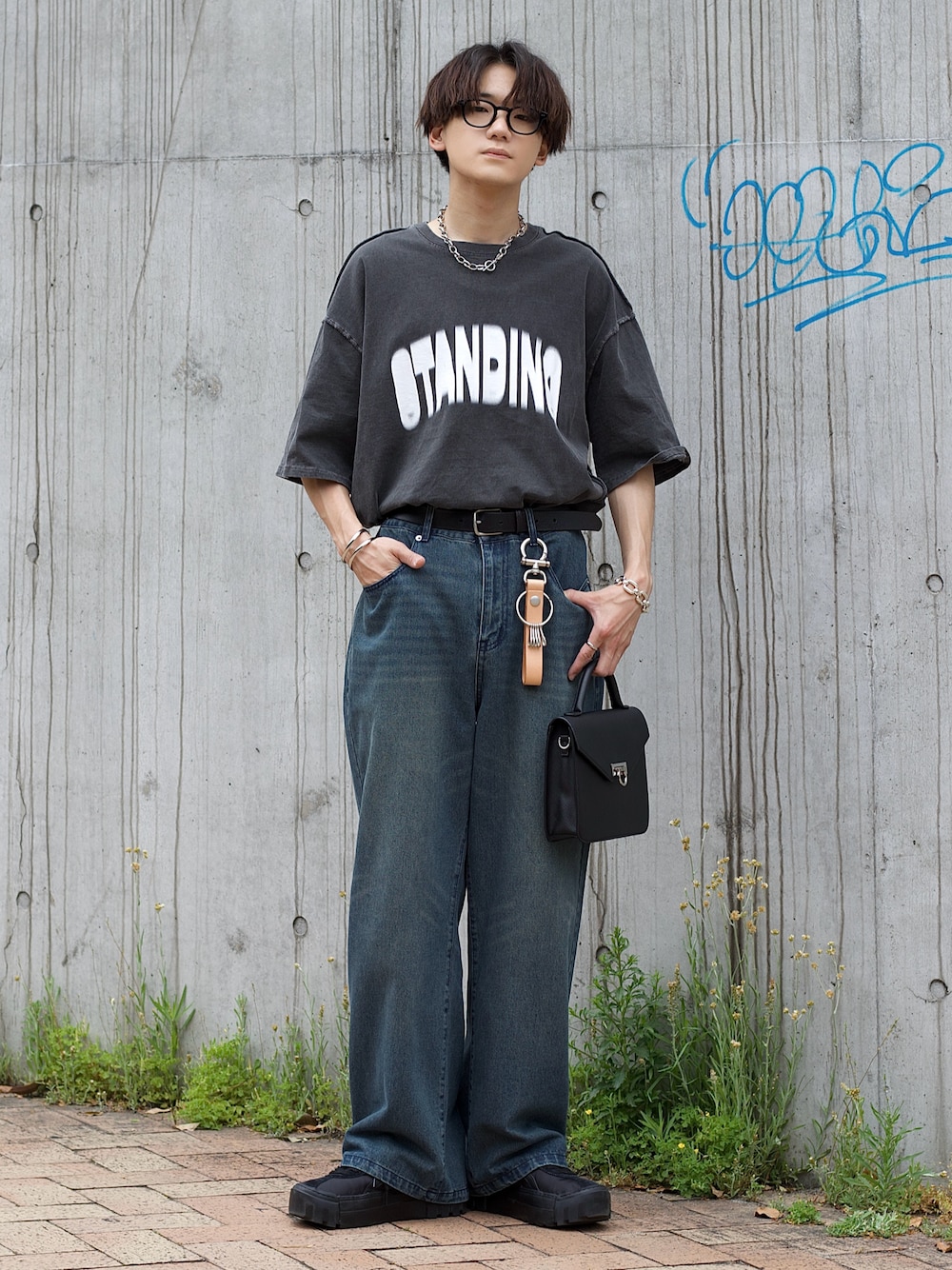 col.さんの「Pigment super big T-shirts/ピグメントスーパービッグTシャツ（CASPER JOHN）」を使ったコーディネートの1枚目の写真