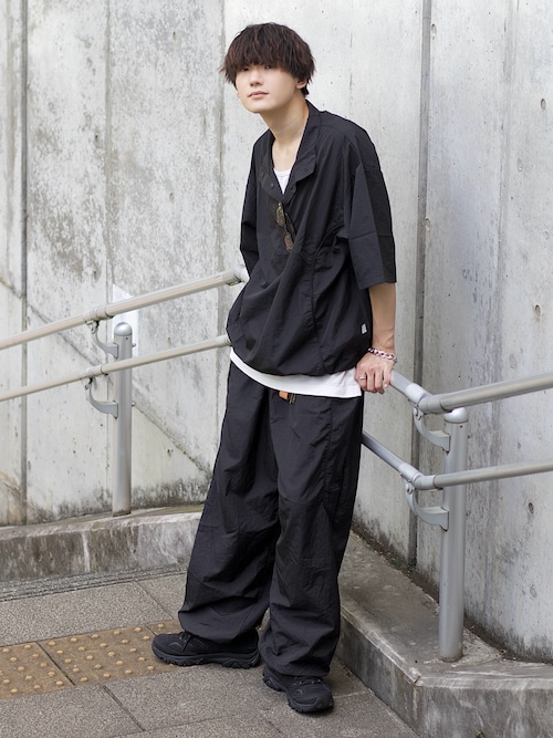 セール】Wide straight nylon tech pants / ワイドストレート