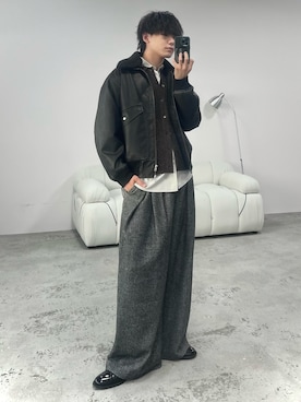 「アイテム（タンクトップ）」を使った、col.さん（メンズ・172cm）の秋コーディネート