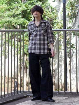 「LIDNM（リドム）のアイテム」を使った、col.さん（メンズ・172cm）の春コーディネート