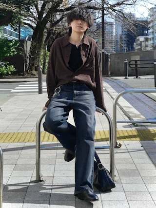 「INTER FACTORY（インターファクトリー）のtakumu（MUU STUDIO） - Ensemble high gauge Henley neck knit / アンサンブルハイゲージヘンリーネックニット（ニット/セーター）」を使った、col.さん（メンズ・172cm）の春コーディネート