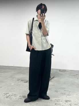 「LIDNM（リドム）のアイテム」を使った、col.さん（メンズ・172cm）の夏コーディネート