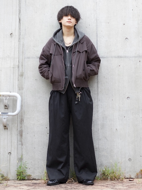 soerte パーカー Heavy weight double zip-up hoodie