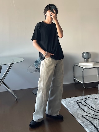 「Llife（ライフ）のLlife RIPPLE BRACELET（ブレスレット）」を使った、col.さん（メンズ・172cm）の夏コーディネート