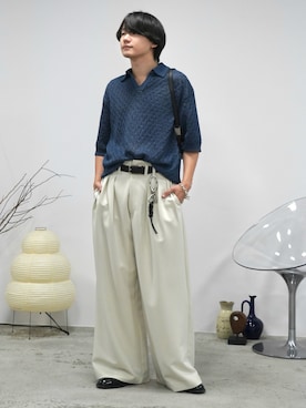「アイテム（キーホルダー）」を使った、col.さん（メンズ・172cm）の夏コーディネート