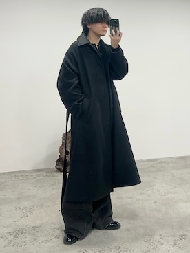 「アイテム（ステンカラーコート）」を使った、col.さん（メンズ・172cm）の秋コーディネート