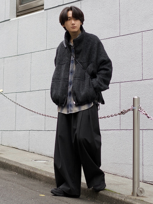 VINTAGE CHECK DRAPE FLANNEL SHIRT（シャツ/ブラウス）｜WYM LIDNM