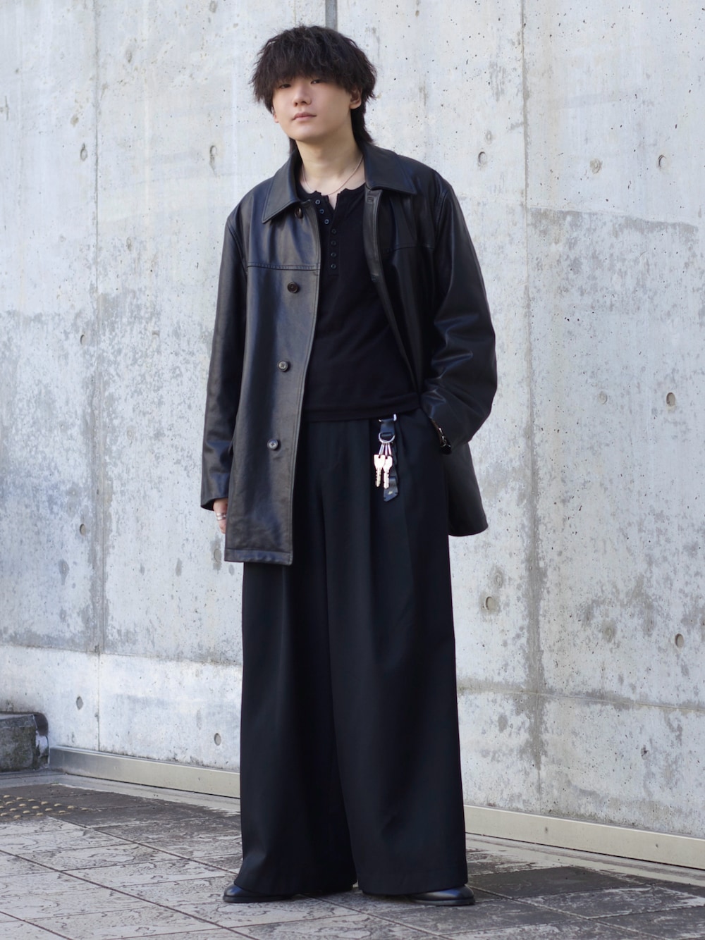 takumu（MUU STUDIO） - Ensemble high gauge Henley neck knit