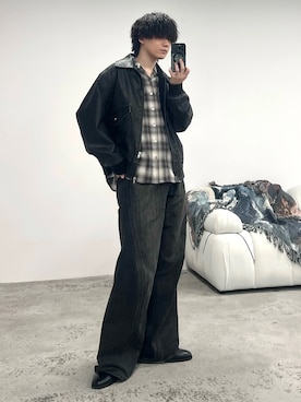 「INTER FACTORY（インターファクトリー）のアイテム（トップス）」を使った、col.さん（メンズ・172cm）の冬コーディネート