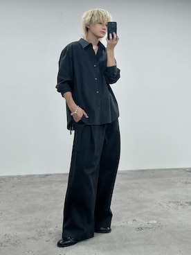 「WYM LIDNM（ウィム バイ リドム）のアイテム（ネックレス）」を使った、col.さん（メンズ・172cm）の夏コーディネート