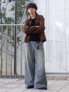 「INTER FACTORY（インターファクトリー）のアイテム」を使った、col.さん（メンズ・172cm）の冬コーディネート