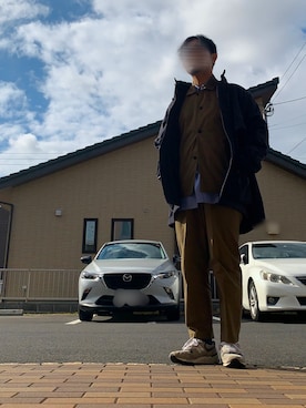 「STILL BY HAND（スティルバイハンド）のアイテム（ジャケット/アウター）」を使った、タラおじさんさん（メンズ・174cm）の冬コーディネート