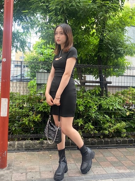 「SPINNS（スピンズ）のアイテム（ワンピース）」を使った、mizukiさん（レディース・160cm）の夏コーディネート