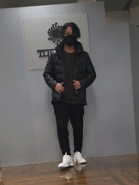 「アイテム（ライダースジャケット）」を使った、Sugiさん（メンズ・175cm・30代）の秋コーディネート