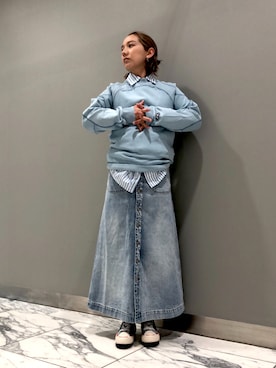 「DIESEL（ディーゼル）のアイテム（スカート）」を使った、HARUHIさん（レディース・153cm）の冬コーディネート