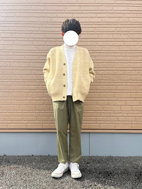 「ニットカーディガン」｜たくみさん（メンズ・165cm・20代）の冬コーディネート