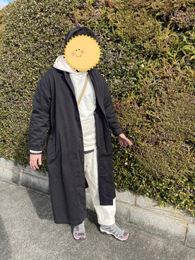「新年一発目」｜「アイテム（ステンカラーコート）」を使った、ttron(相互)さん（メンズ・180cm）の冬コーディネート