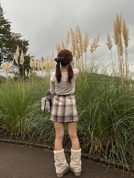 「アイテム（ハンチング/ベレー帽）」を使った、wacoさん（レディース・163cm）の秋コーディネート