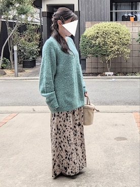 「ファー巾着」｜セイゆうさん（レディース・151cm）の春コーディネート