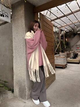 「毛衣」｜Irene Chenさん（レディース・155cm）の冬コーディネート