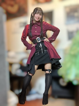 「アイテム（ブーティ）」を使った、超骨ストのRicoさん（レディース・157cm）の冬コーディネート