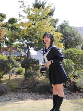 「学生コーデ」｜超骨ストのRicoさん（レディース・157cm）の春コーディネート