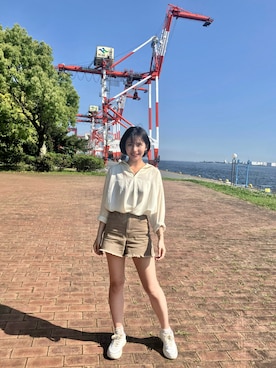 「ANAP（アナップ）のアイテム」を使った、超骨ストのRicoさん（レディース・157cm）の春コーディネート