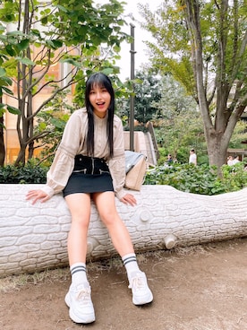 「アイテム（ソックス/靴下）」を使った、超骨ストのRicoさん（レディース・157cm・30代）の秋コーディネート