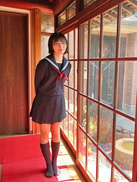 「no brand（ノーブランド）のアイテム（トップス）」を使った、超骨ストのRicoさん（レディース・157cm）の春コーディネート