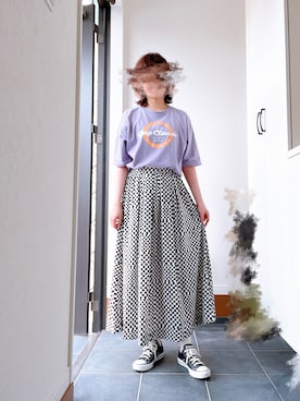 「チェッカー柄」｜𝚔𝚘𝚣𝚞𝚢𝚊𝚖𝚊さん（レディース・165cm）の夏コーディネート