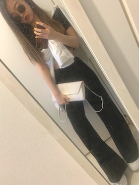 「FILA（フィラ）のFILA Disrupter 2 (WHT)（スニーカー）」を使った、hamiさん（レディース・158cm）の夏コーディネート