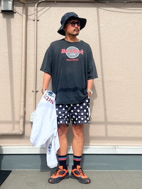 「アイテム（その他）」を使った、oillnomuraさん（メンズ・175cm）の夏コーディネート