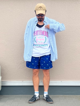 「アイテム（その他）」を使った、oillnomuraさん（メンズ・175cm）の夏コーディネート