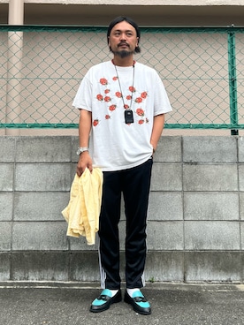 「アイテム（スウェットパンツ）」を使った、oillnomuraさん（メンズ・175cm）の秋コーディネート