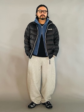 「アイテム（ダウンジャケット/コート）」を使った、oillnomuraさん（メンズ・175cm）の秋コーディネート
