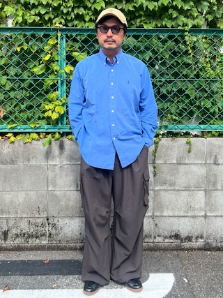 「SENSE OF PLACE by URBAN RESEARCH(センスオブプレイスバイアーバンリサーチ)の【ユニセックス】ワイドカーゴパンツ(その他パンツ)」を使った、oillnomuraさん(メンズ・175cm)の夏コーディネート