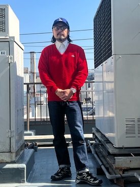 「Levi's（リーバイス）の【Levi’s/リーバイス】505 レギュラーストレート ストレッチ　5ポケット デニム/505 REGULAR STRAIGHT STRETCH DENIM/ジーンズ【ウォッシュ加工】（デニムパンツ、ブルー系）」を使った、oillnomuraさん（メンズ・175cm）の春コーディネート