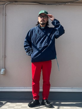 「'47（フォーティーセブン）の【 47BRAND / 47ブランド 】 Base runner '47 CLEAN UP CAP ベースランナー クリーンナップ キャップ（キャップ、グリーン系）」を使った、oillnomuraさん（メンズ・175cm）の春コーディネート