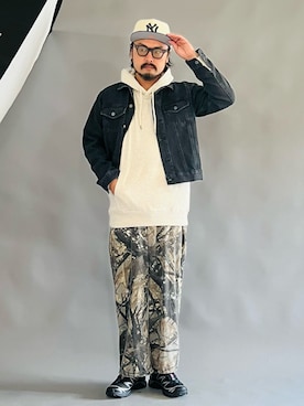 「アイテム（パーカー）」を使った、oillnomuraさん（メンズ・175cm）の秋コーディネート