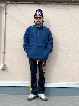 「アイテム（ニットキャップ/ビーニー）」を使った、oillnomuraさん（メンズ・175cm）の秋コーディネート