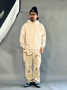 「アイテム（帽子）」を使った、oillnomuraさん（メンズ・175cm・40代）の冬コーディネート