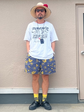 「MIZUNO（ミズノ　）のアイテム」を使った、oillnomuraさん（メンズ・175cm）の夏コーディネート