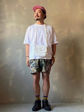 「PHENOMENON（フェノメノン）のアイテム（パンツ）」を使った、oillnomuraさん（メンズ・175cm）の夏コーディネート