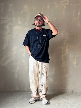 「アイテム（キャップ）」を使った、oillnomuraさん（メンズ・175cm・40代）の夏コーディネート