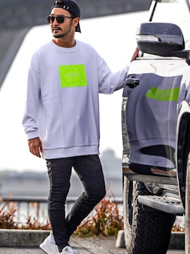 「adamsJUGGLER（アダムスジャグラー）のプログレスバイカースウェットパンツ（スウェットパンツ）」を使った、adamsJUGGLERさん（メンズ・173cm）の冬コーディネート