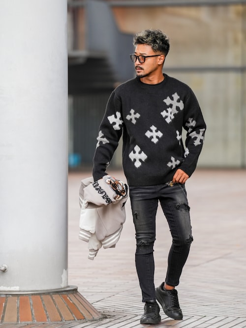 RTEGクロスニット（ニット/セーター）｜adamsJUGGLER（アダムス