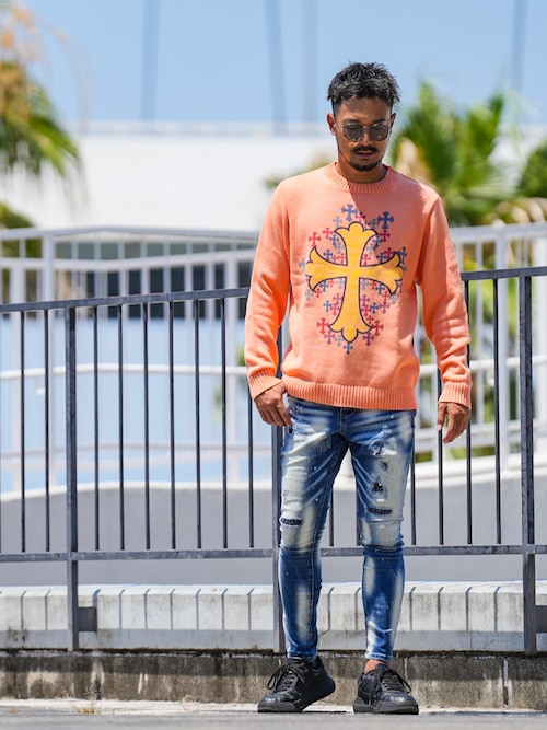 Megler トップス 9AR RODEO CROWNS WIDE BOWL | SHADE ドライバーズニットトップス (ニット