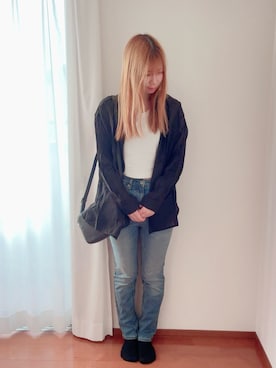 「Honeys（ハニーズ）のアイテム（ショルダーバッグ）」を使った、きみみchan♡さん（レディース・152cm）の春コーディネート