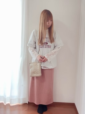 「しまむら（シマムラ）のアイテム（スカート）」を使った、きみみchan♡さん（レディース・152cm）の夏コーディネート