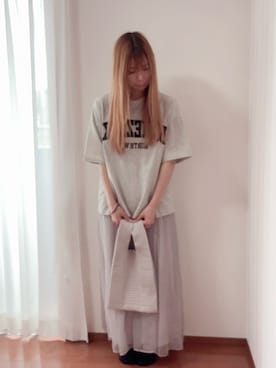 「GRL（グレイル）のアイテム（Tシャツ/カットソー）」を使った、きみみchan♡さん（レディース・152cm）の秋コーディネート